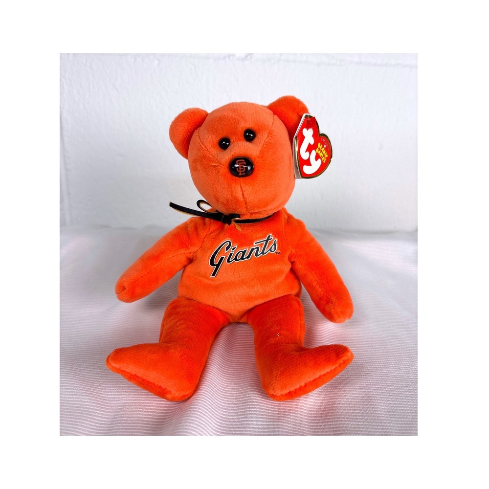 Ty Beanie Babies San Francisco Giants MLB Orange Plush Bear 2016 Collectible